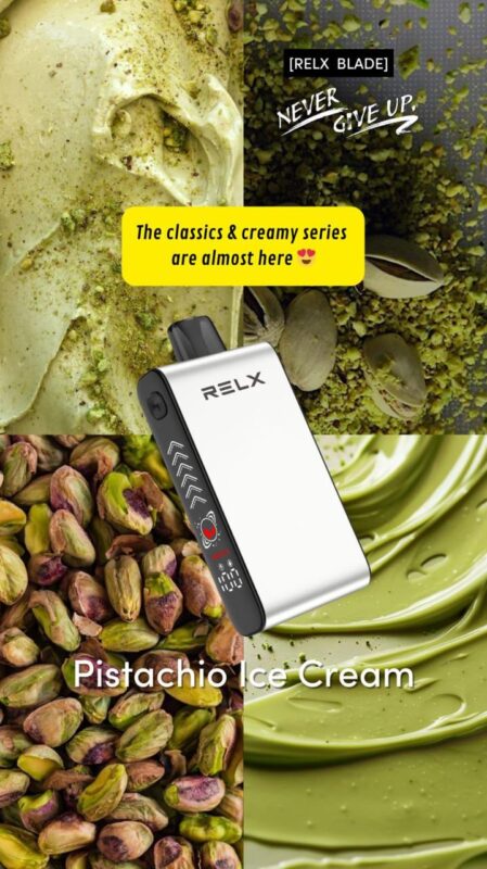 Relx blade 50000 puffs 50mg nicotine __Pistachio Ice Cream