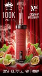 Sultan xtra shisha Dtl 100k puffs 2mg nicotine triple mesh vape __english (Love 66)