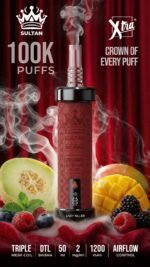 Sultan xtra shisha Dtl 100k puffs 2mg nicotine triple mesh vape __lady killer