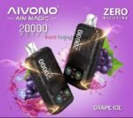 Aivono Aim Magic 20000 Puffs Zero Nicotine Disposable Vape in Dubai - grape ice