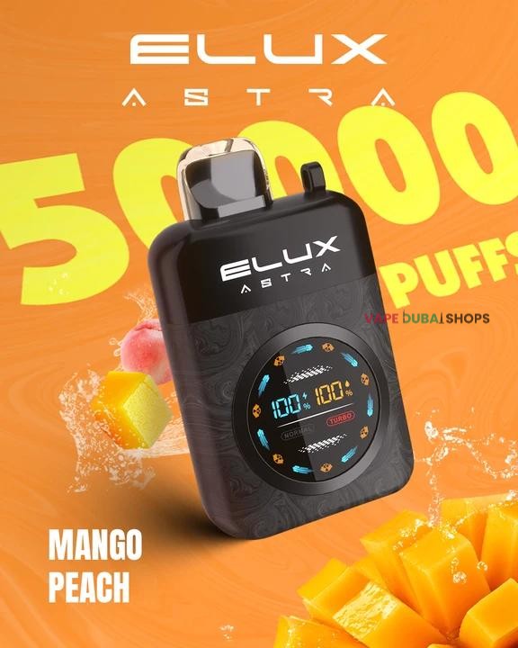 Elux Astra 50000 Puffs Disposable Vape in Dubai - mango peach