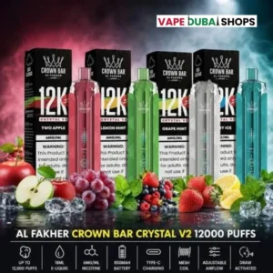 Al-Fakher-Crown-Bar-12K-Crystal-V2-Disposable-Vape-12000-Puffs-in-UAE