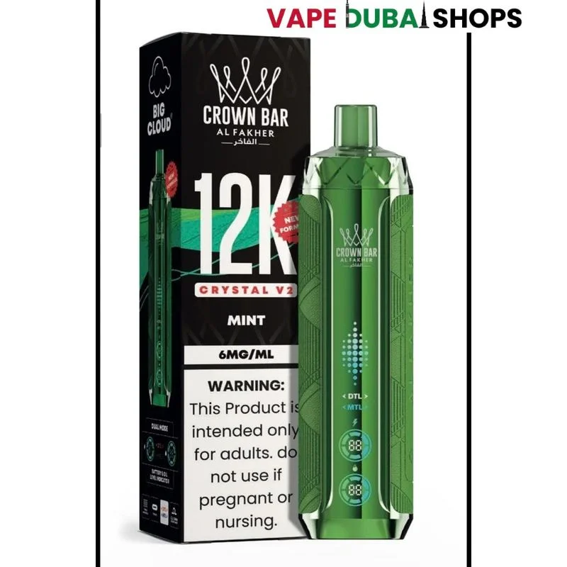Al-Fakher-Crown-Bar-12K-Crystal-V2-Disposable-Vape-12000-Puffs-in-UAE-mint