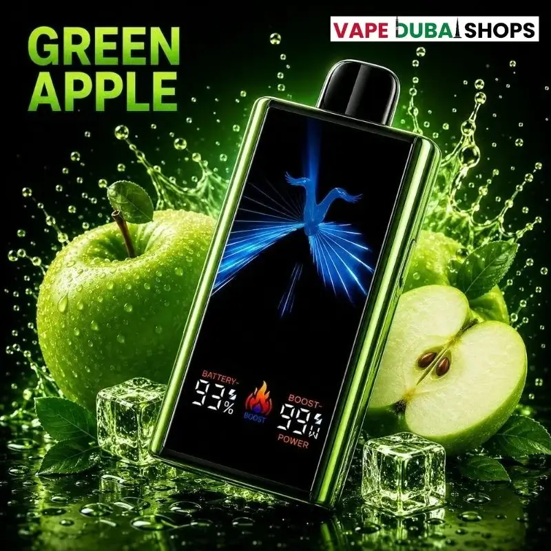 IGNITE-V300-30000-Puffs-Disposable-Vape-50MG-in-Dubai-UAE-green-apple.