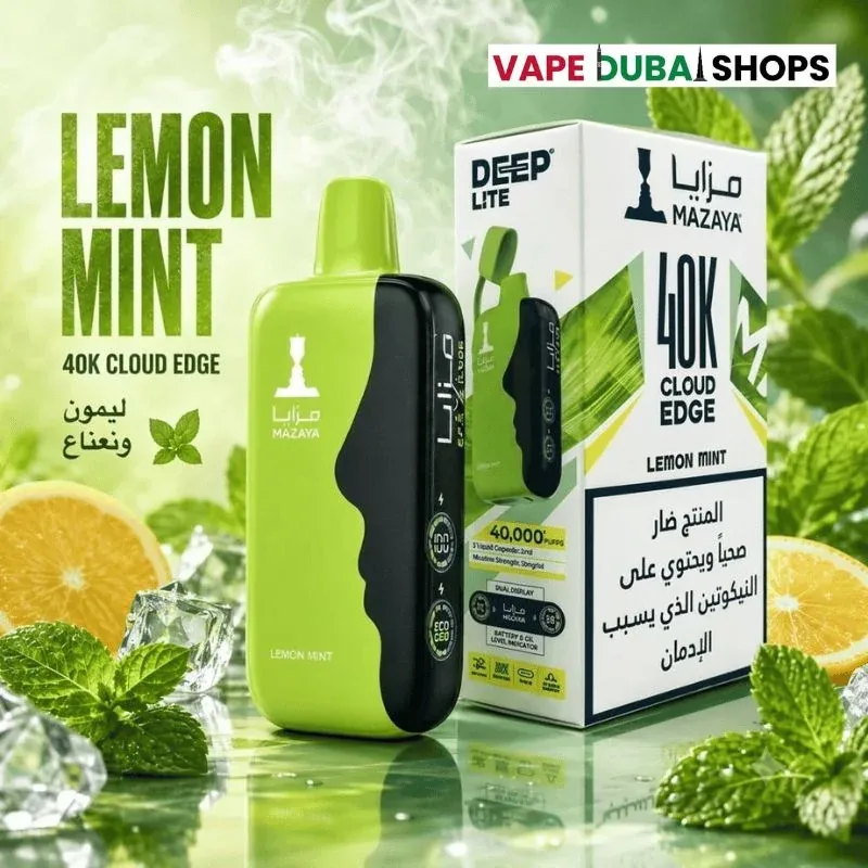 Mazaya-40k-Deep-Lite-20mg-Disposable-Vape-in-Dubai-lemon-mint