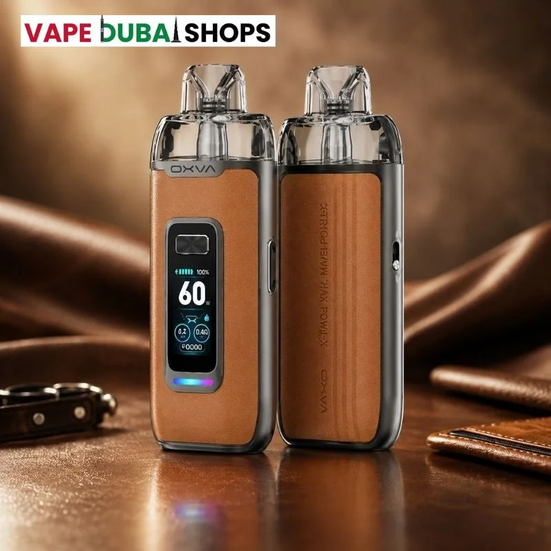 OXVA-VPrime-2-Pod-Vape-Kit-60W-in-DUBAI-UAE-Brown-Leather.