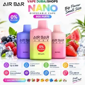 Air Bar Nano 800 Puffs 0mg Disposable Vape