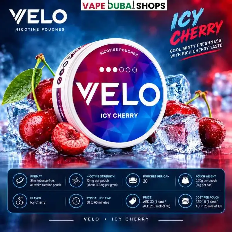 VELO Icy Cherry Nicotine Pouches 10mg