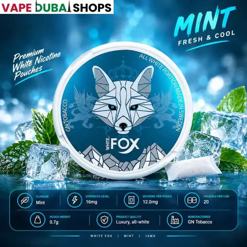 White Fox GN Tobacco Blue 12mg Nicotine Pouches
