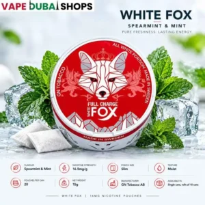 White Fox GN Tobacco Red 16mg Nicotine Pouches