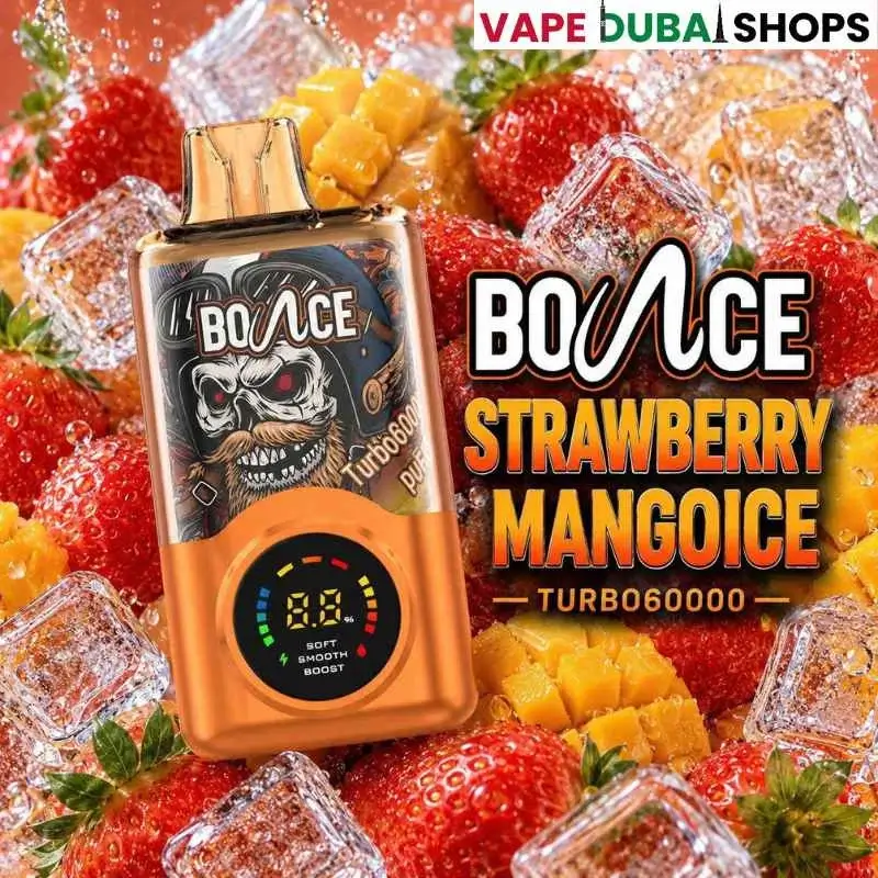 Bounce Turbo 60000 Puffs 20mg Disposable Vape-Strawberry Mango ice