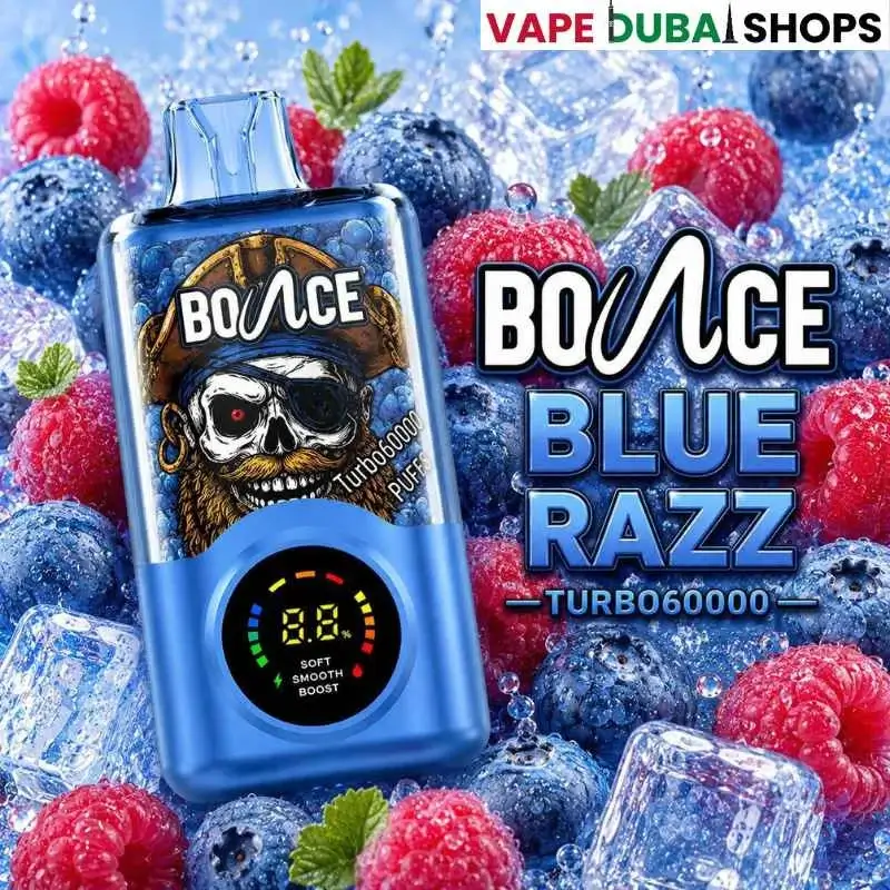 Bounce Turbo 60000 Puffs 20mg Disposable Vape-Blue Razz