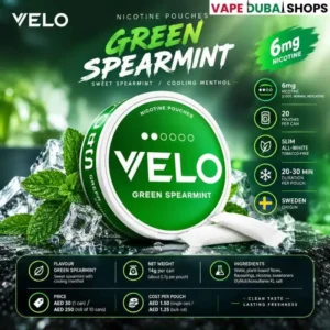 Velo Green Spearmint 6mg Nicotine Pouches