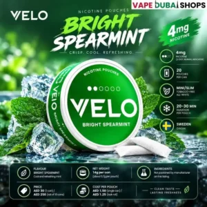 Velo Bright Spearmint 4mg Nicotine Pouches