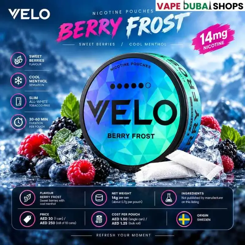 Velo Berry Frost 14mg Nicotine Pouches