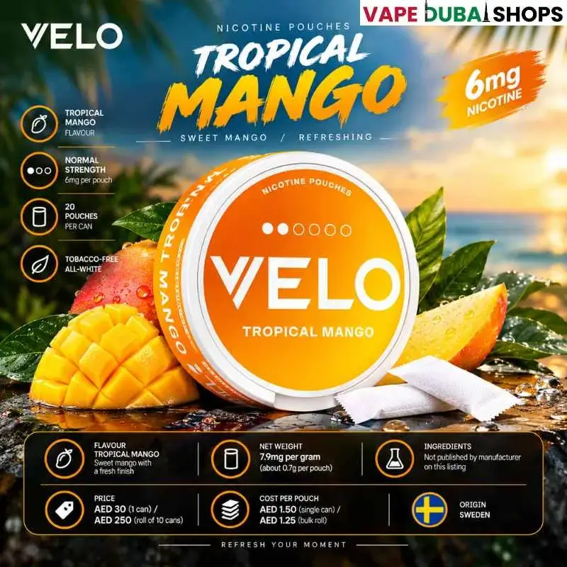 Velo Tropical Mango 6mg Nicotine Pouches