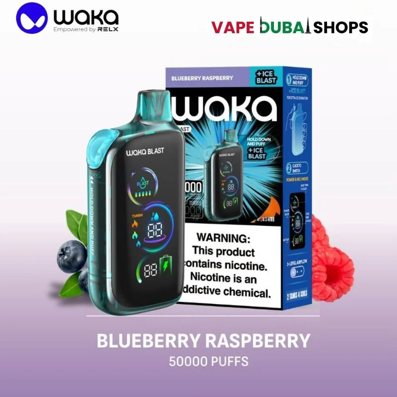 Waka-Blast-50000-Puffs-Disposable-Vape-50mg-in-the-UAE-BLUEBERRY-RASPBERRY.