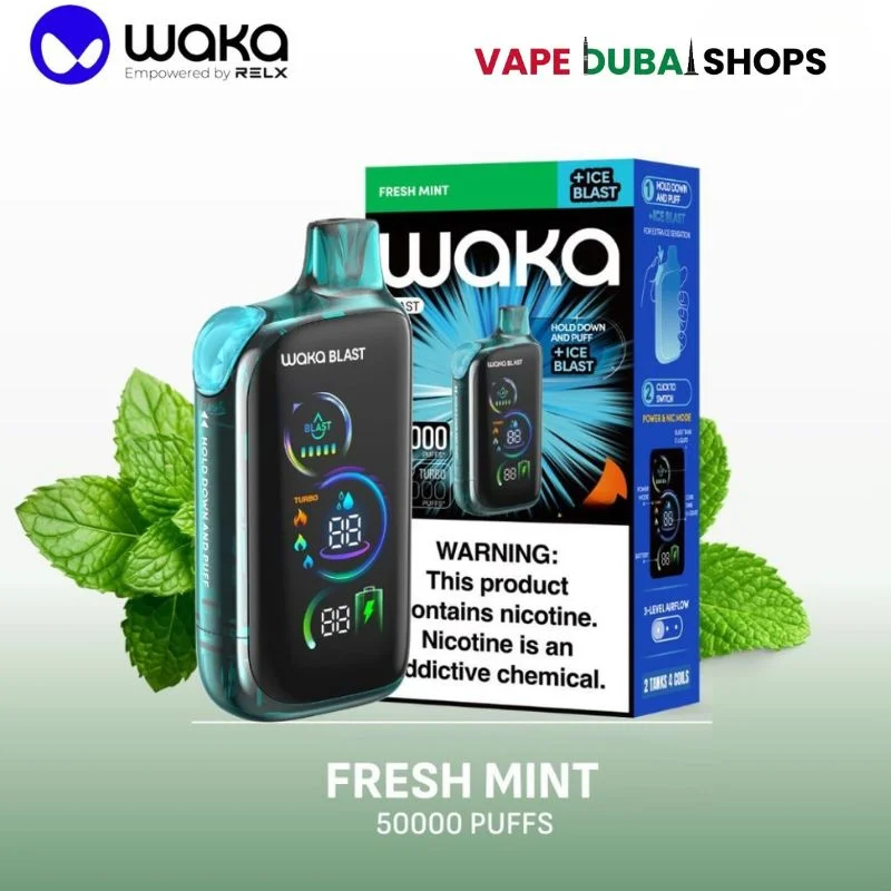 Waka-Blast-50000-Puffs-Disposable-Vape-50mg-in-the-UAE-FRESH-MINT.