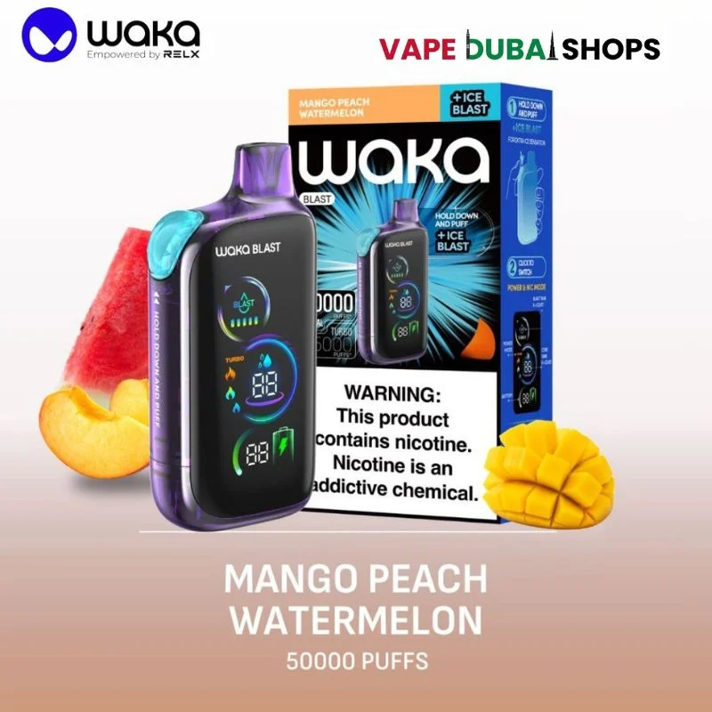 Waka-Blast-50000-Puffs-Disposable-Vape-50mg-in-the-UAE-MANGO-PEACH-WATERMELON